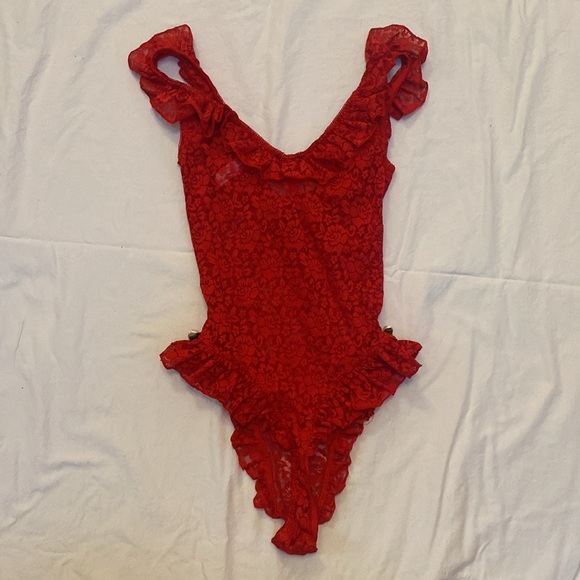 Sugar Thrillz Frilly Rosette Bodysuit XXS - Picture 4 of 4
